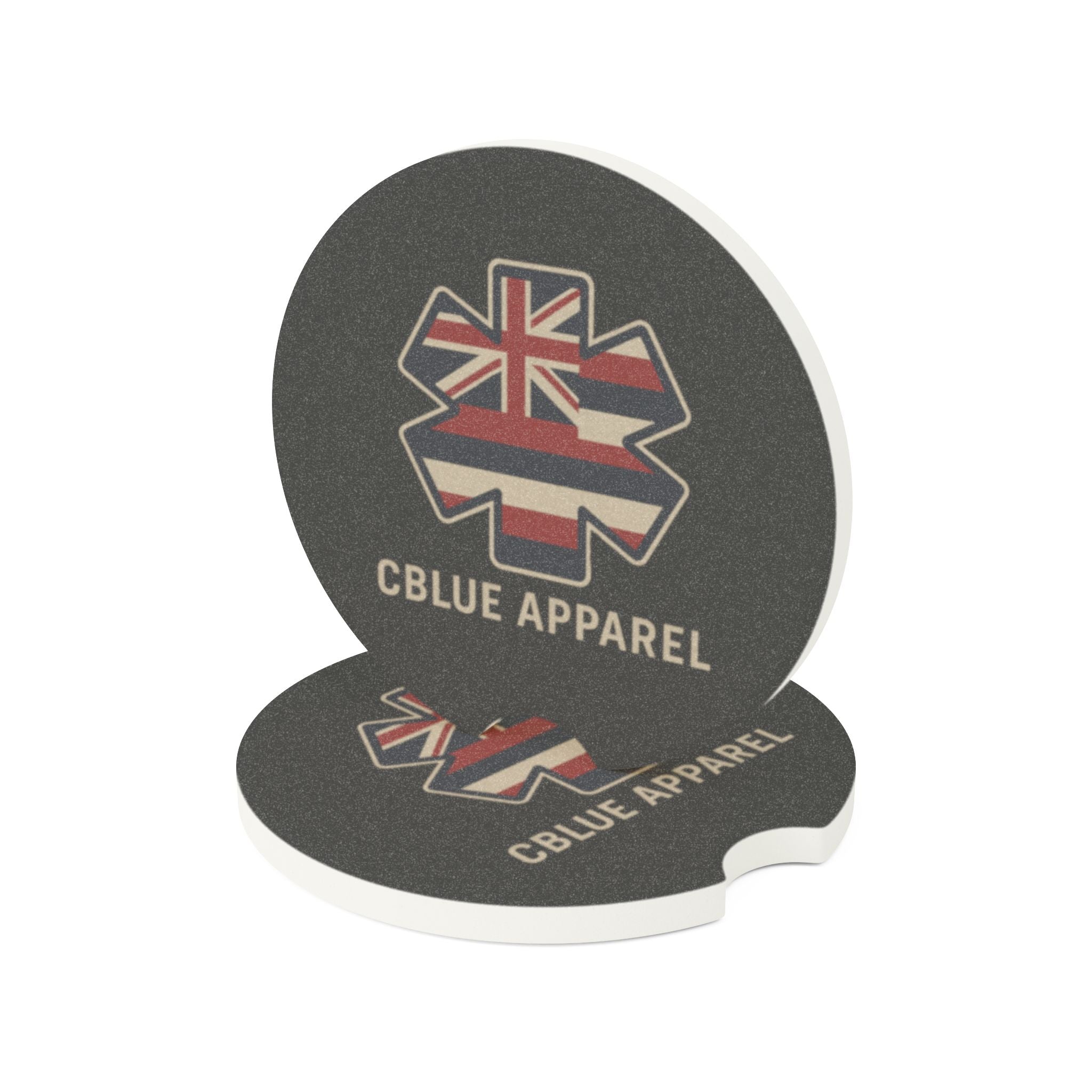 CBlue Apparel – Hawai‘i Flag Star of Life Car Coaster