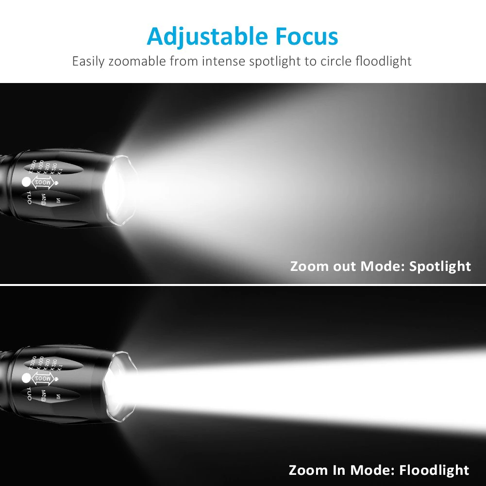 90000LM LED Tactical Flashlight