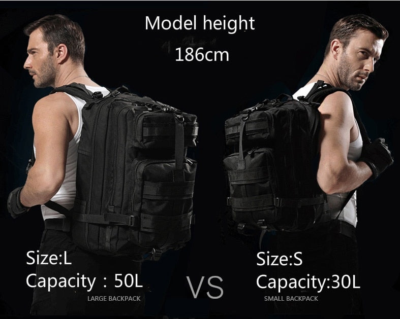 Tactical MOLLE Assault Pack – Mission Ready Backpack 50L/30L