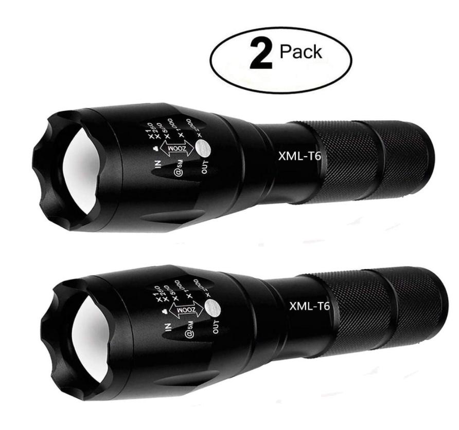 XML-T6 LED Tactical Flashlight – 2 Pack