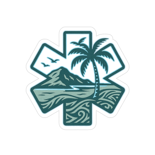 Island Palm Star Sticker
