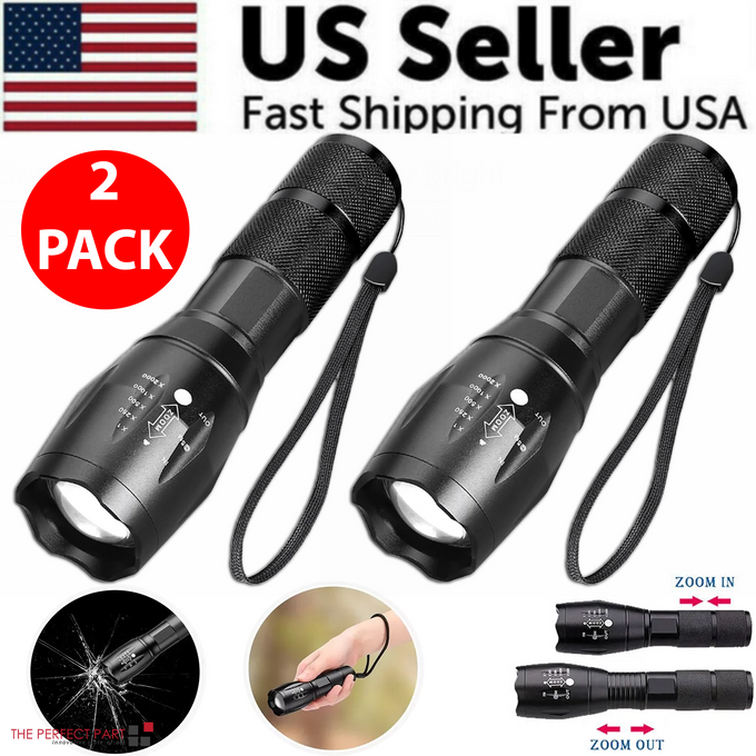 90000LM LED Tactical Flashlight