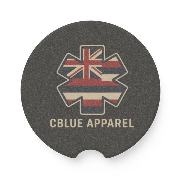 CBlue Apparel – Hawai‘i Flag Star of Life Car Coaster