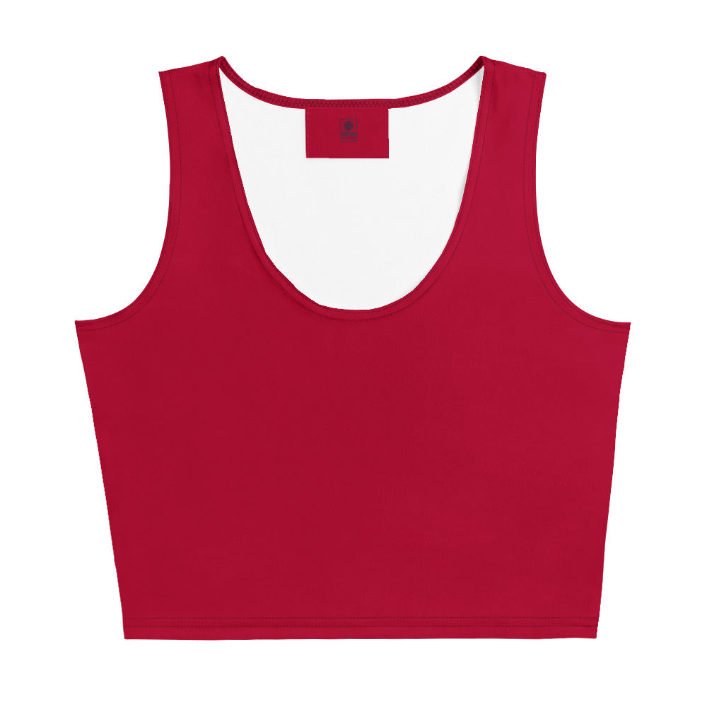 Women's Mission-Ready Crop Top – Crimson Red