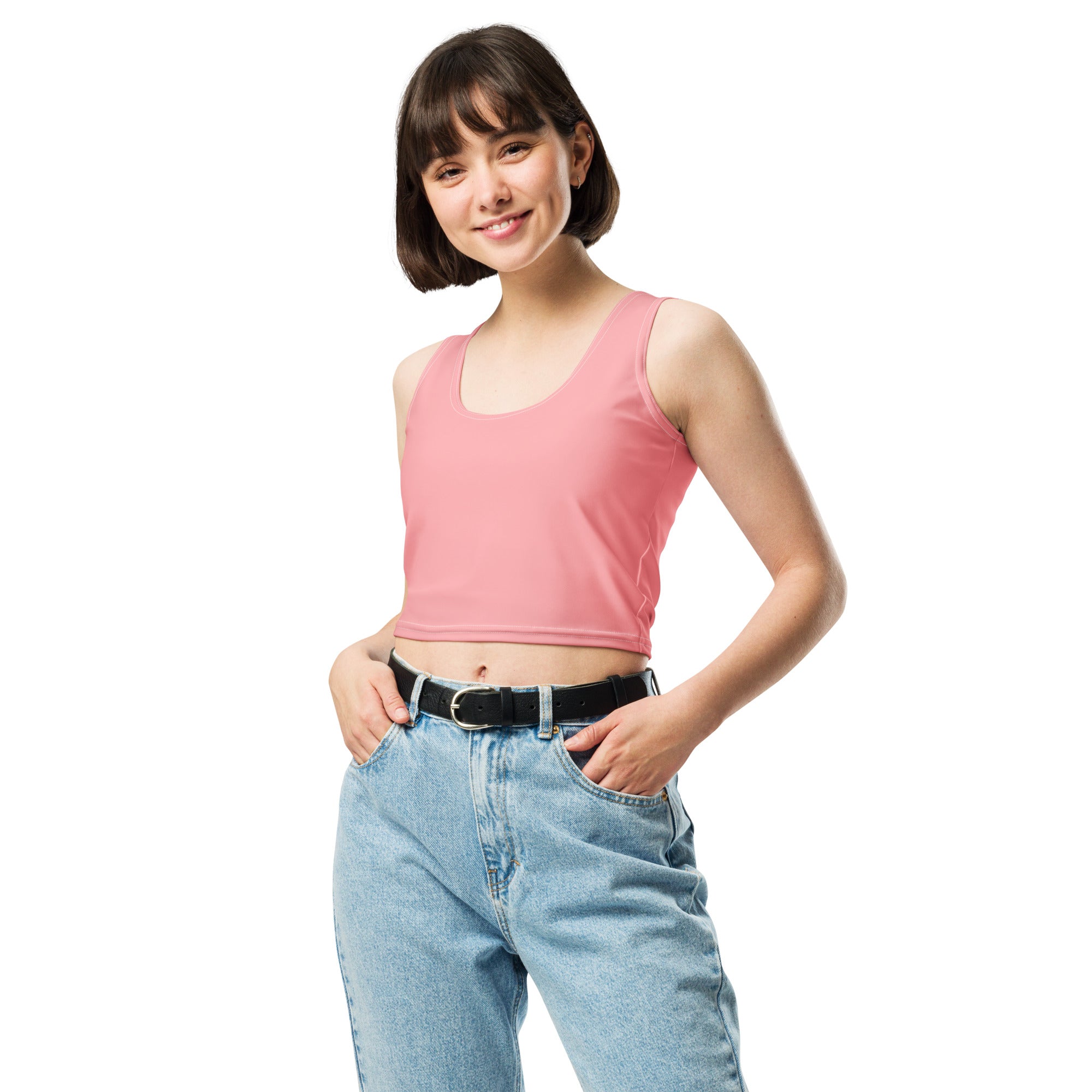 Women’s Mission-Ready Crop Top – Coral Blaze