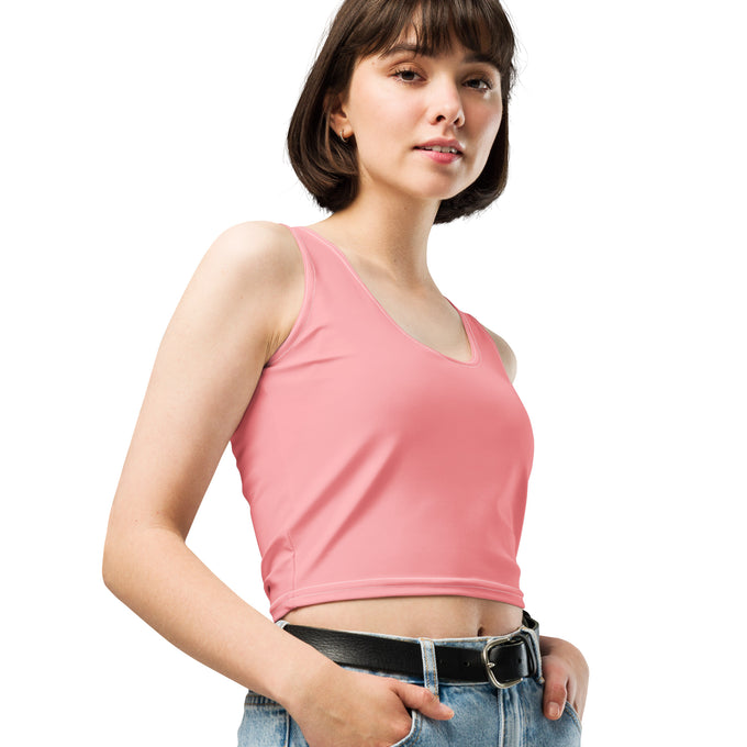 Women’s Mission-Ready Crop Top – Coral Blaze