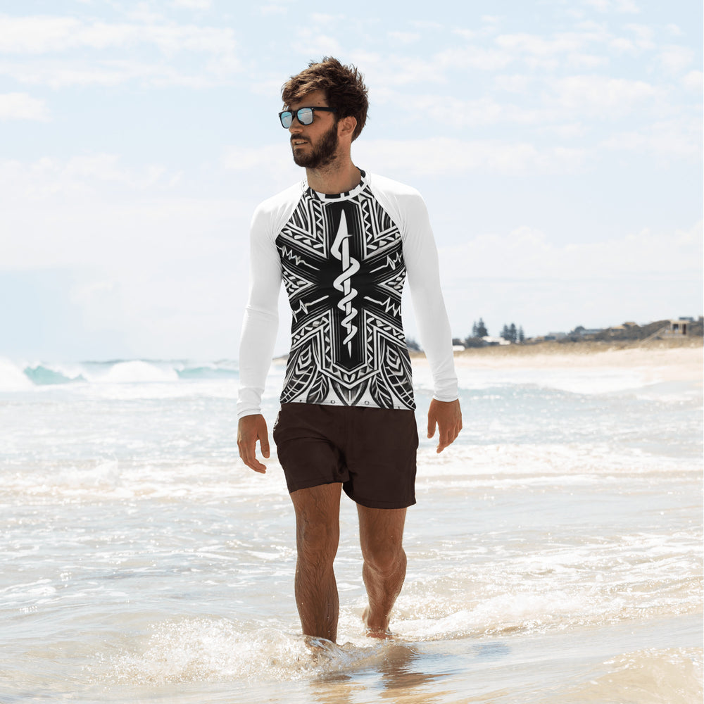 Polynesian EMS Long Sleeve Rash Guard – Tribal Black & White