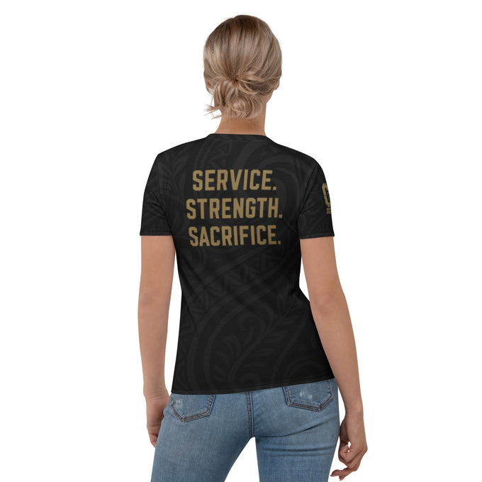 Women’s Dry Tee – Service. Strength. Sacrifice.