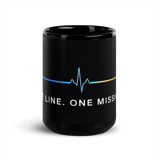 UNITY – One Line. One Mission. Black Gloss Mug