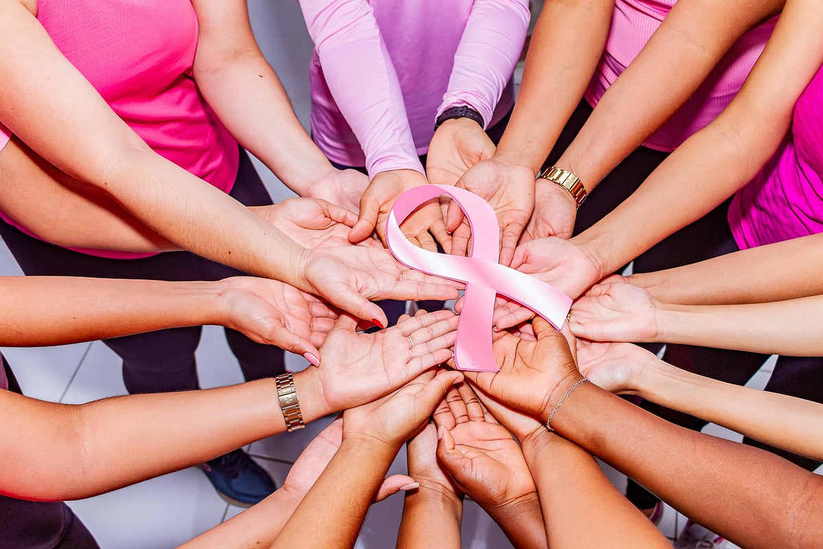 Breast Cancer Awareness ribbon accent