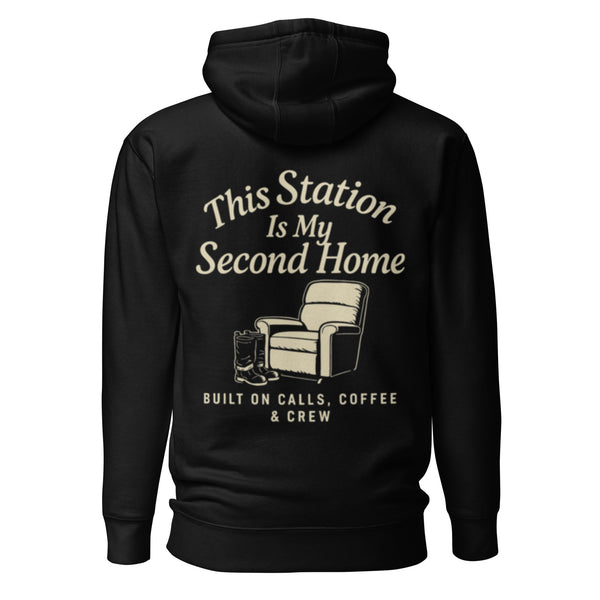 Second Home Co. Firehouse Hoodie — Built on Calls, Coffee & Crew | Station Lounge Wear