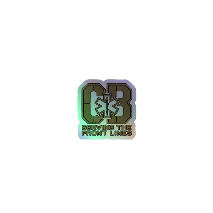 CB Serving the Front Lines Holographic Sticker (3x3 & 4x4)