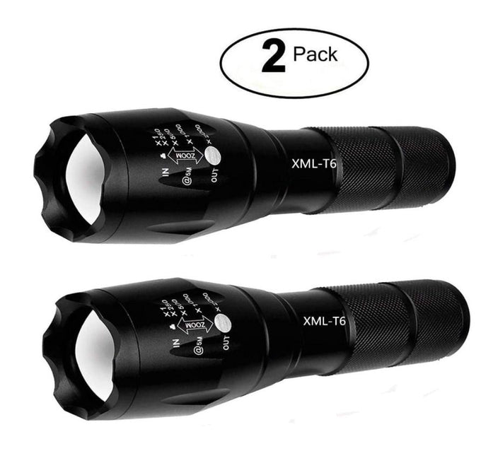 XML-T6 LED Tactical Flashlight – 2 Pack