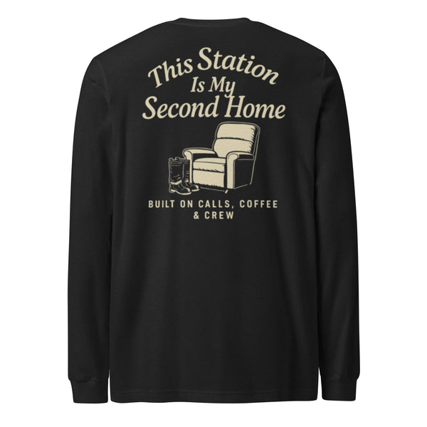 Second Home Co. Long Sleeve — Firehouse Lounge Shirt | Built on Calls, Coffee & Crew