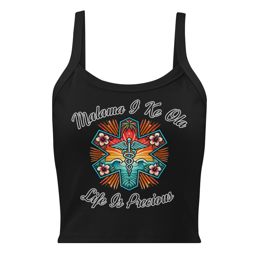 MĀLAMA I KE OLA MICRO-RIB CROP TANK