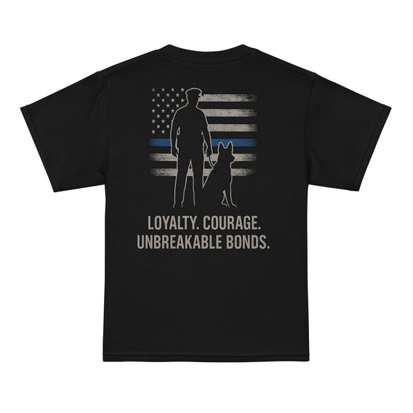 Loyalty & Courage Tee – LEO K9 Partners Collection (Youth)